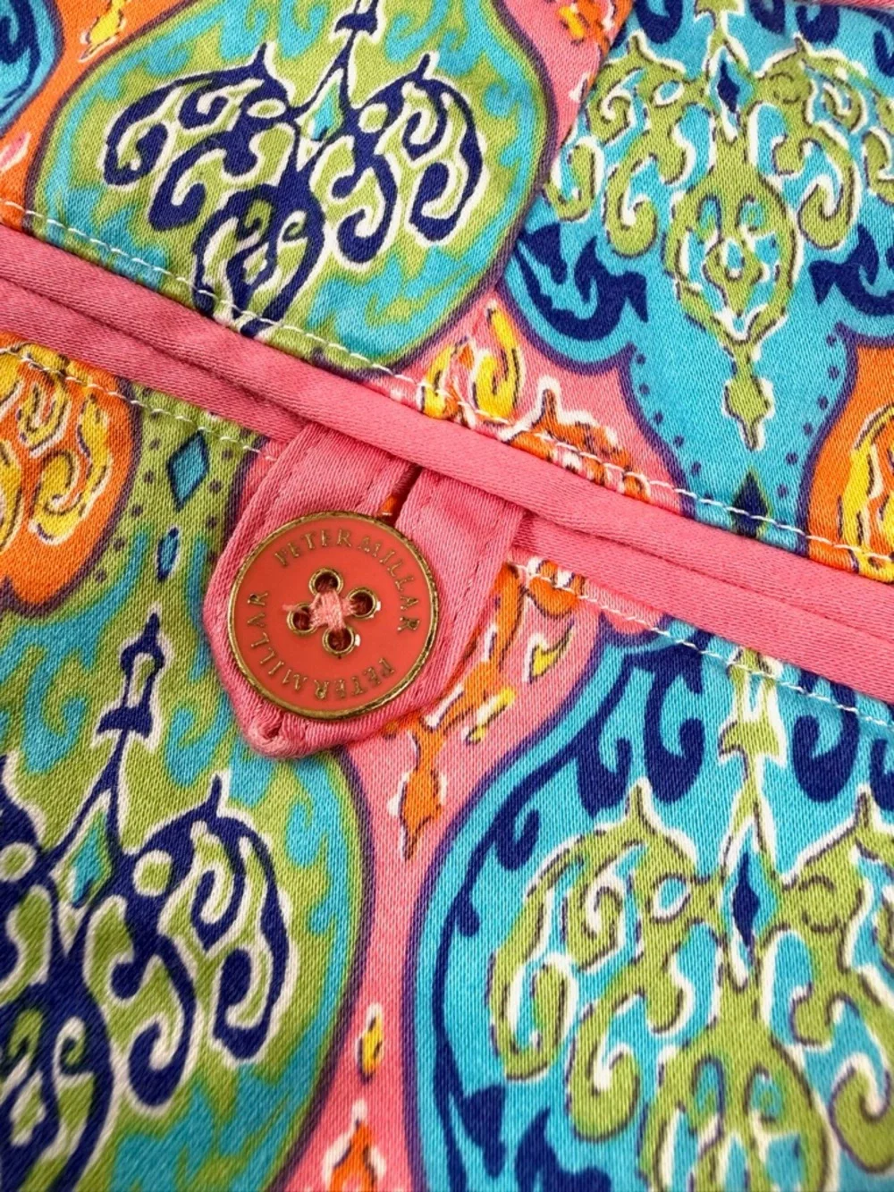 PETER MILLAR‎ Paisley Multicolor Bermuda Walking Golf Tennis Prep Shorts Boho 4
